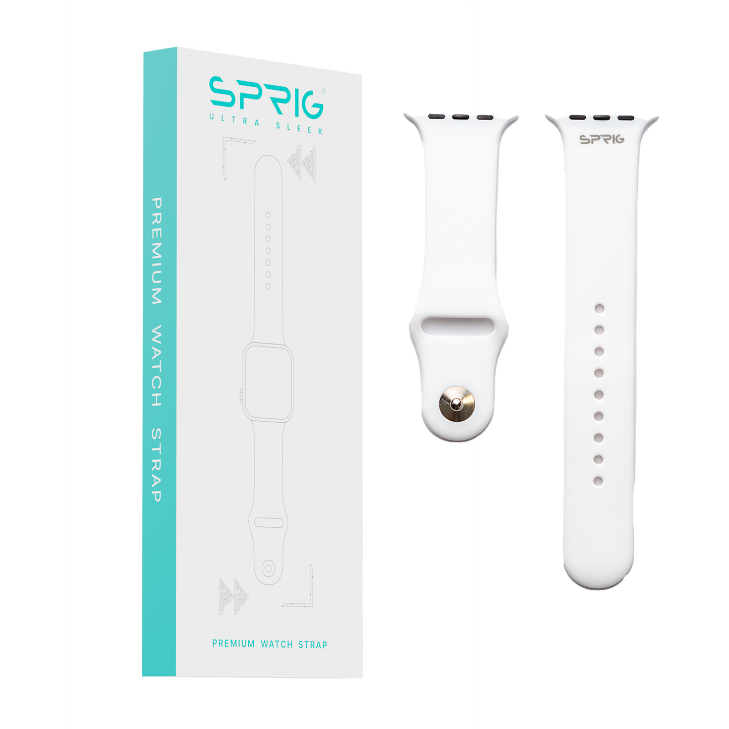 Soft Silicone Strap-White