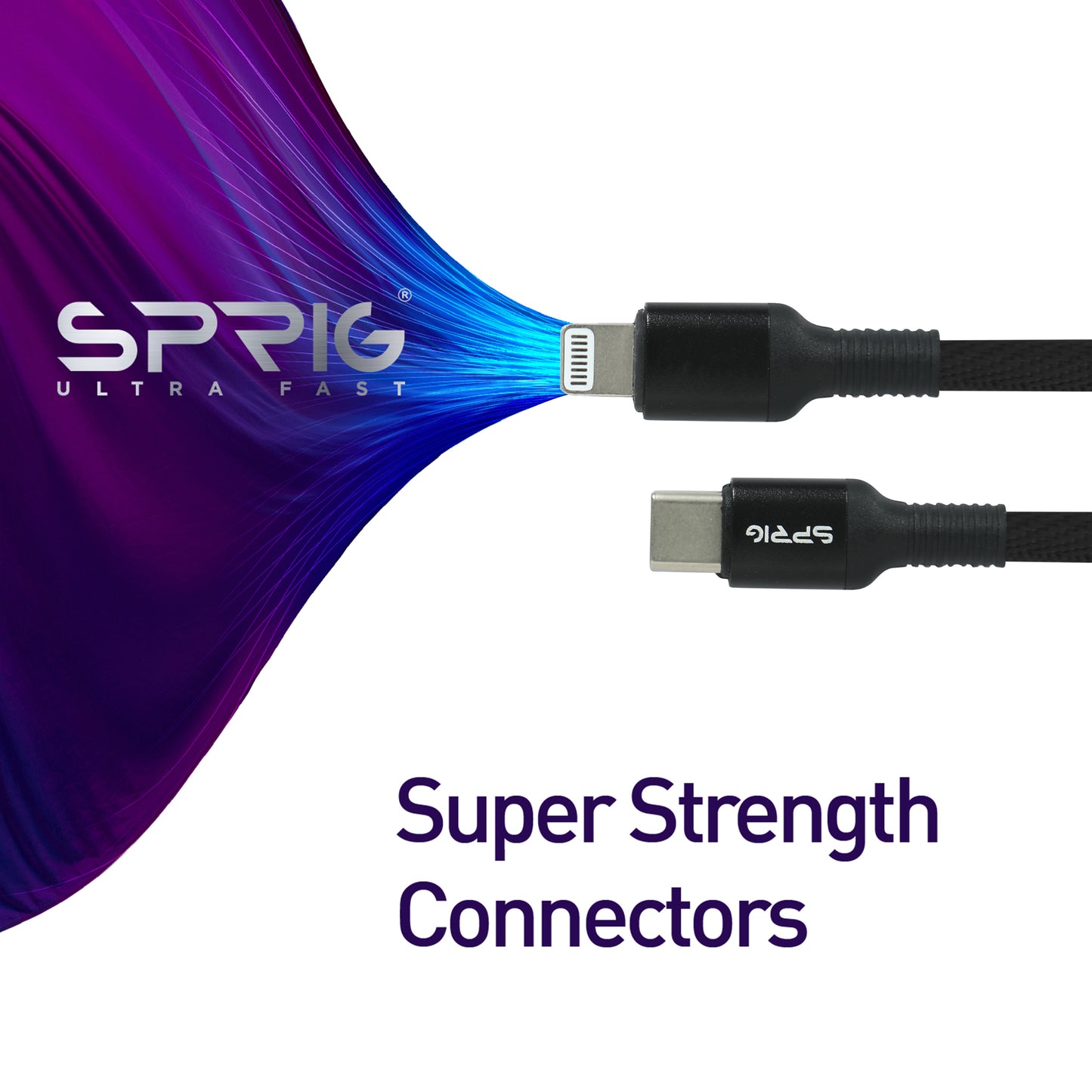 Sprig Premium USB Type-C to Lightning Cable for iPhone (MFI Certified)