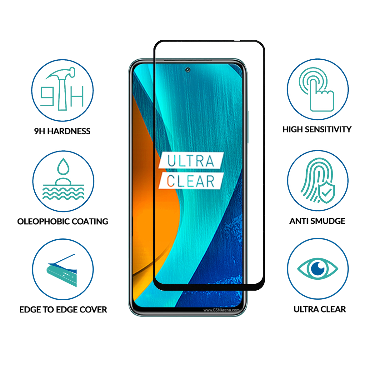 Poco M6 Pro Full Cover Tempered Glass