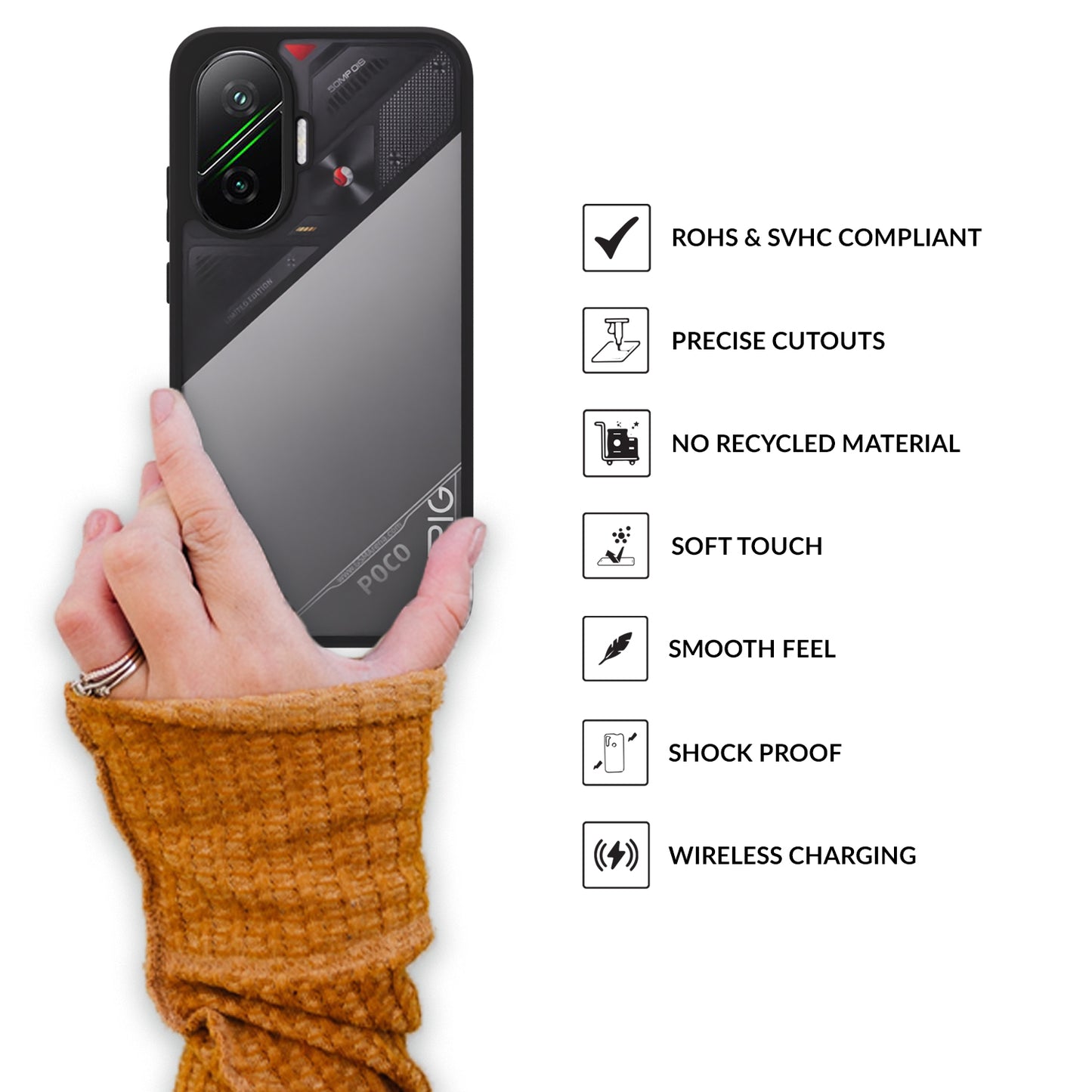 EdgeTone (TPU PC)-Black Transparent