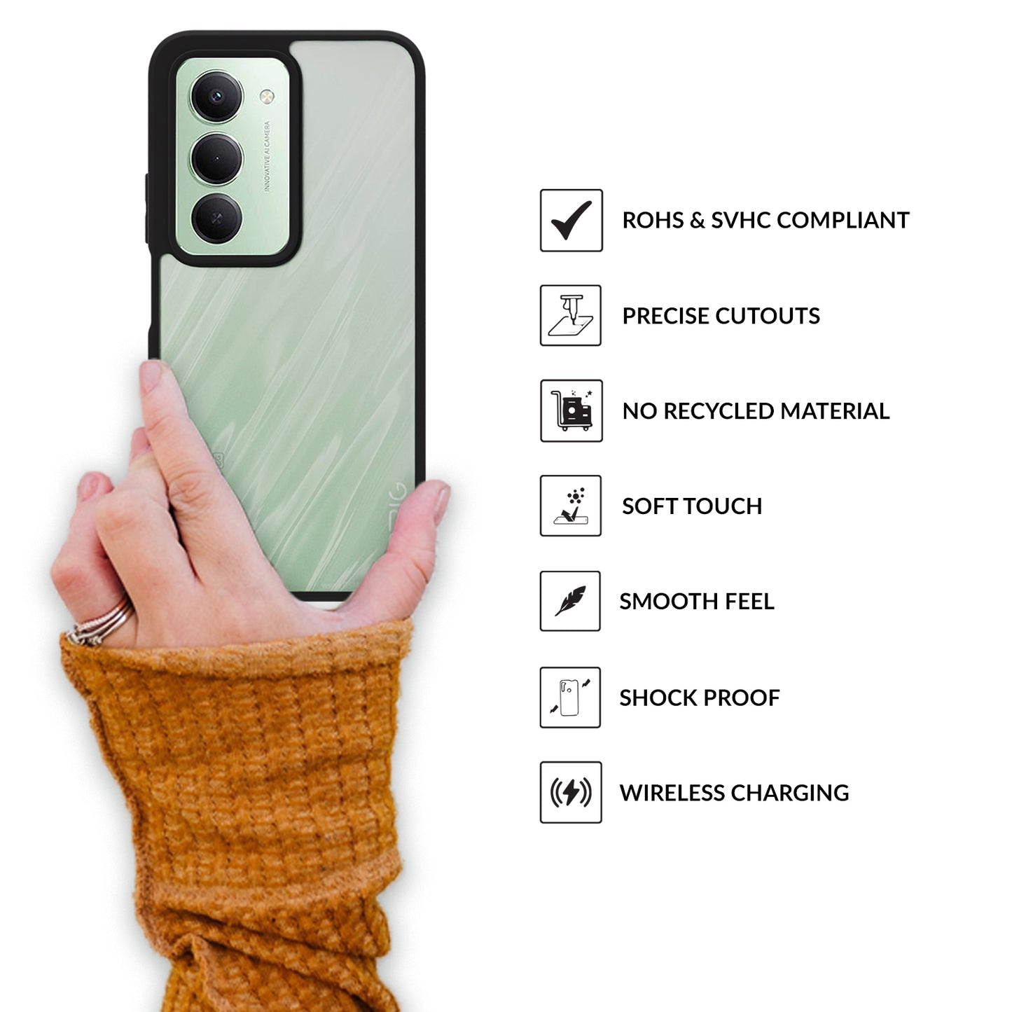 EdgeTone (TPU PC)-Black Transparent-OC