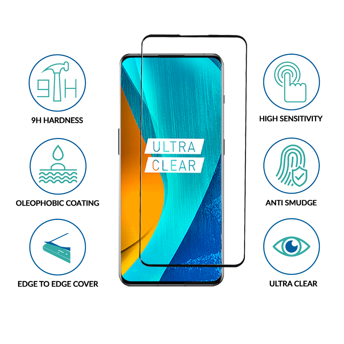 SPRIG Full Cover Hot Bending Tempered Glass Screen Protector for OnePlus 10 Pro 5G (Edge Glue) - Sprig