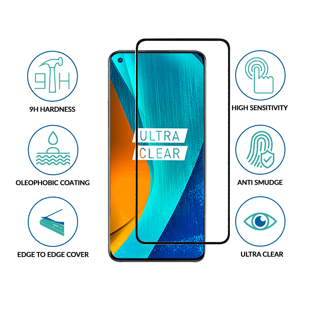 Realme Narzo 50 Full Cover Tempered Glass - - Sprig