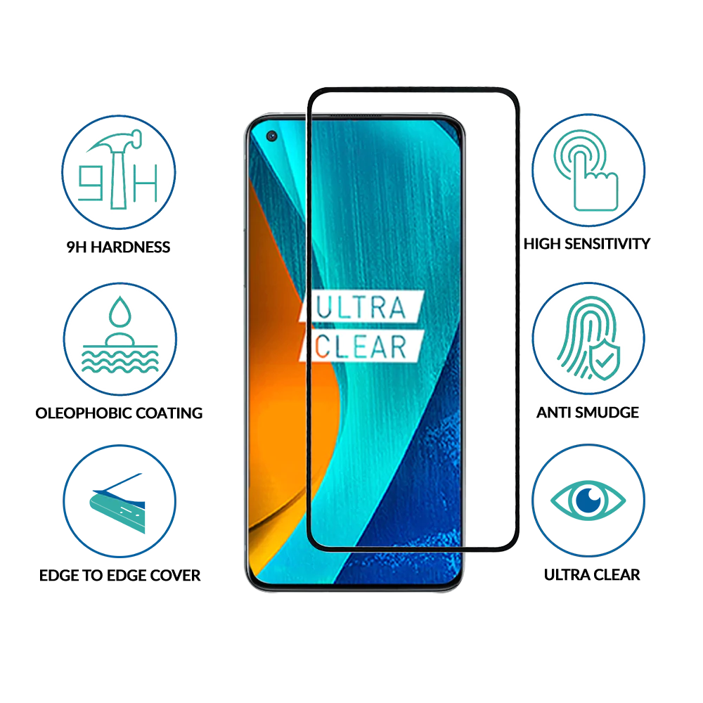 Realme Narzo 50 Pro Full Cover Tempered Glass - - Sprig