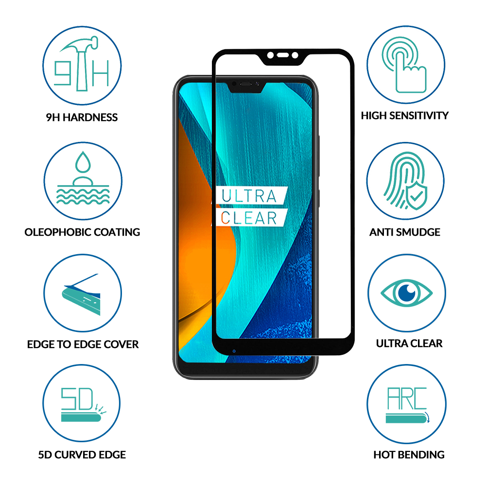 sprig full screen tempered glass screen protector for xiaomi redmi 6 pro