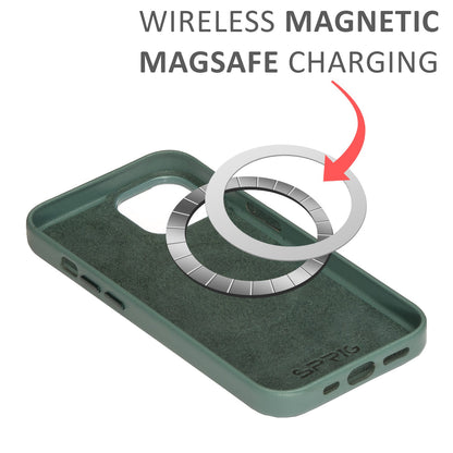 PU Leather Magsafe-Forest Green