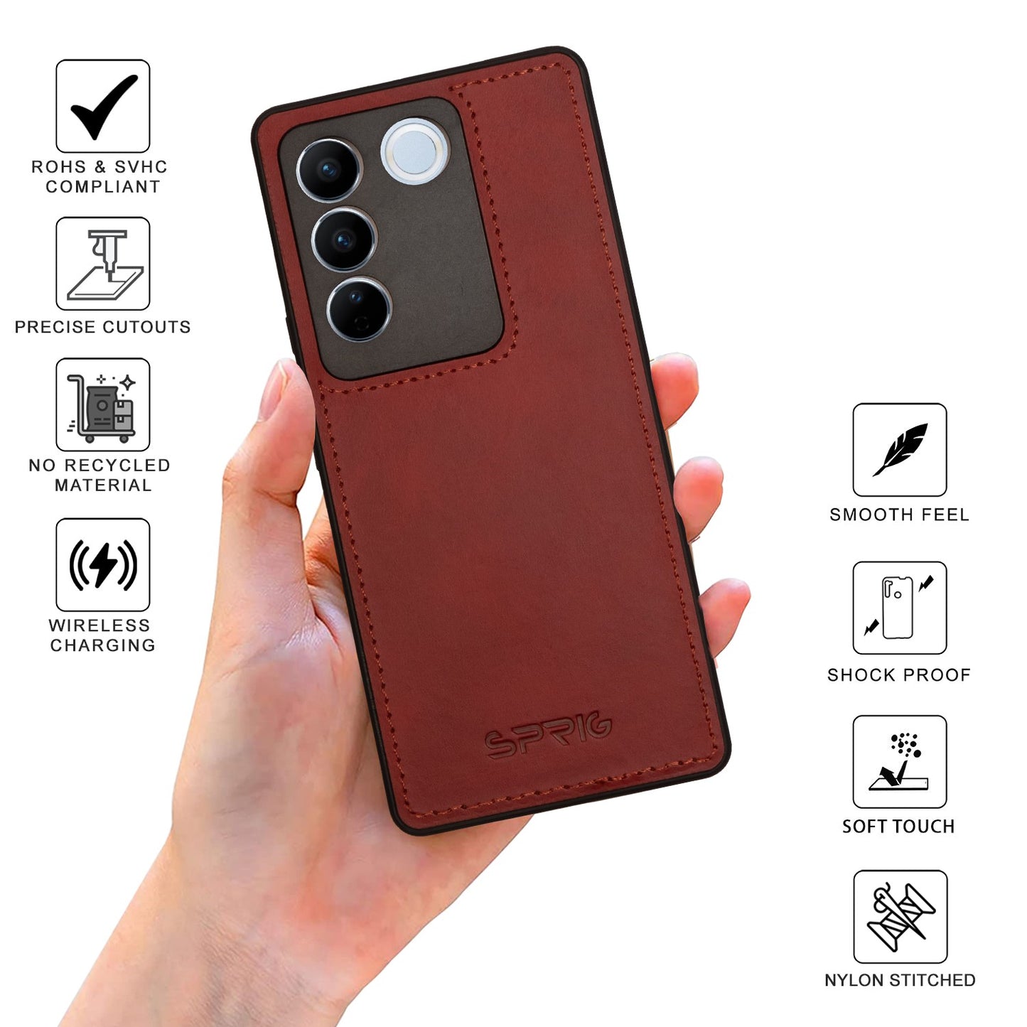 TPU Matte Leather-Red