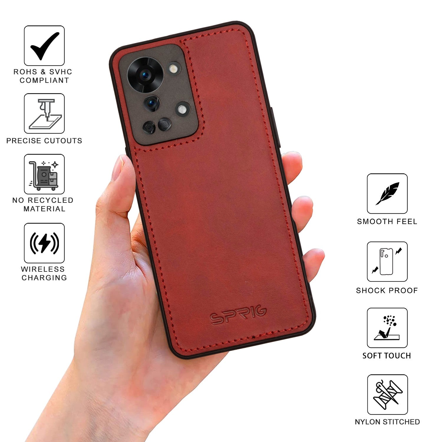 Matte Leather TPU-Red