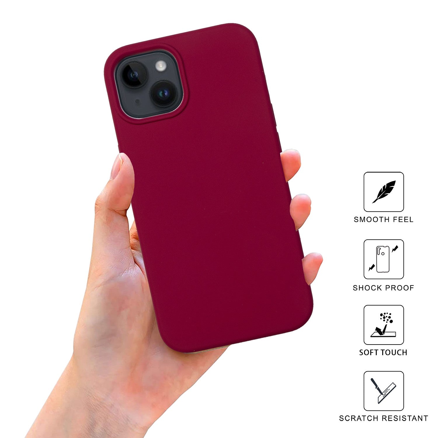 Liquid silicon-Plum Red