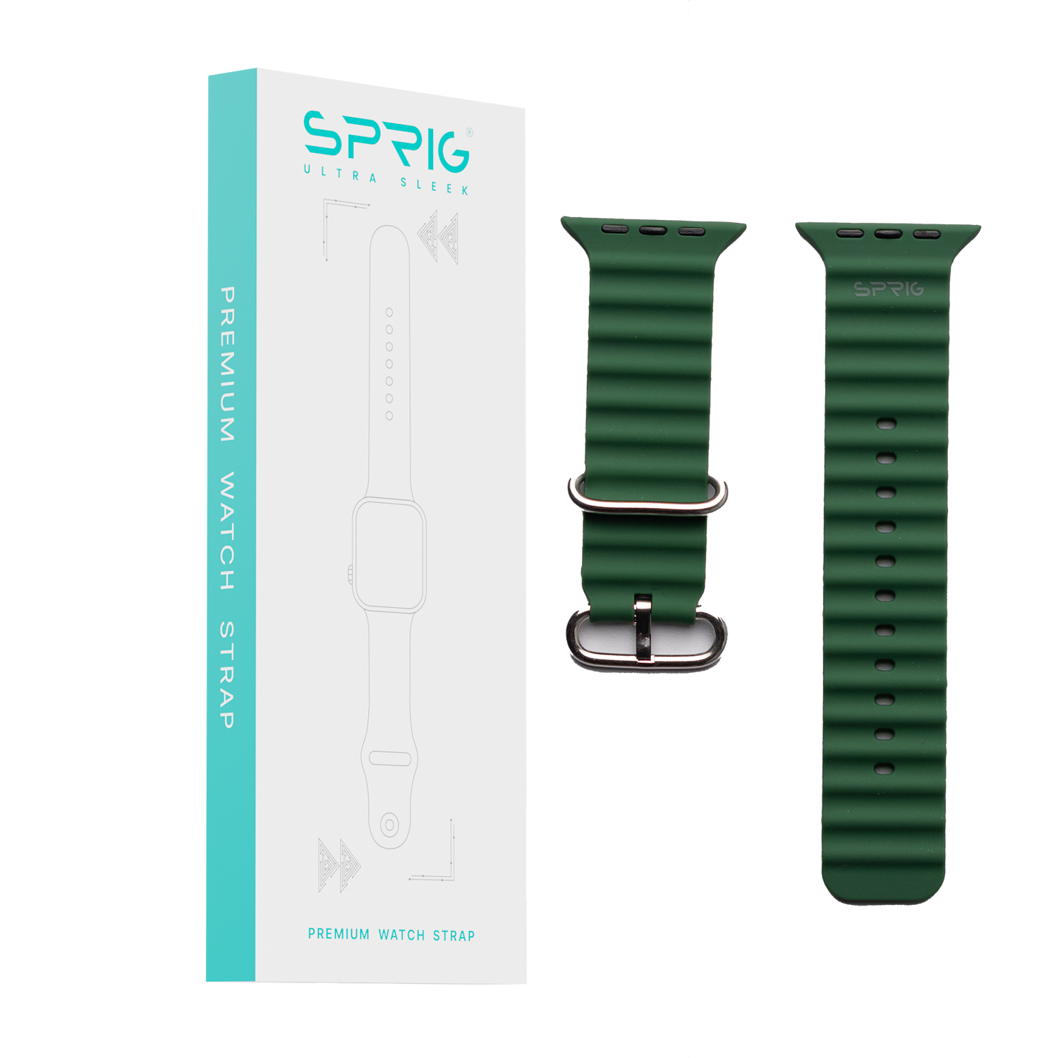 Silicone Ocean Strap-Green