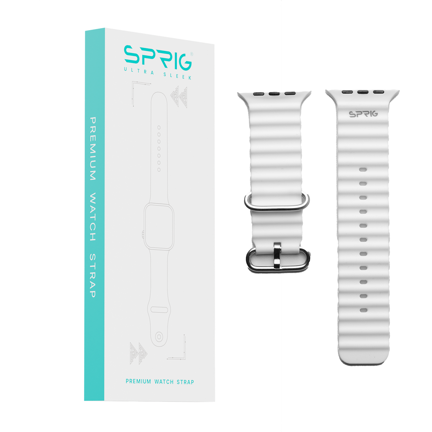Silicone Ocean Strap-White
