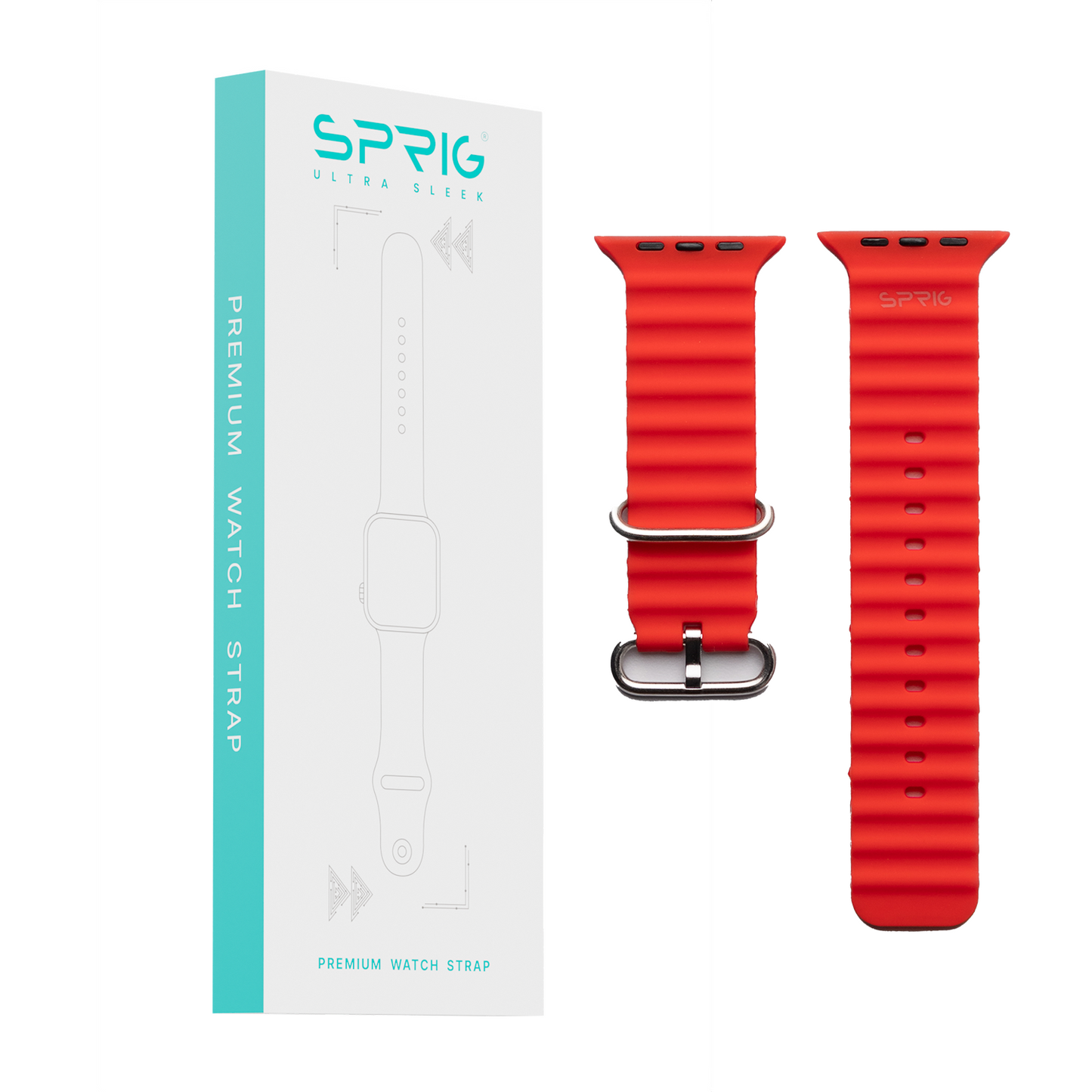 Silicone Ocean Strap-Red