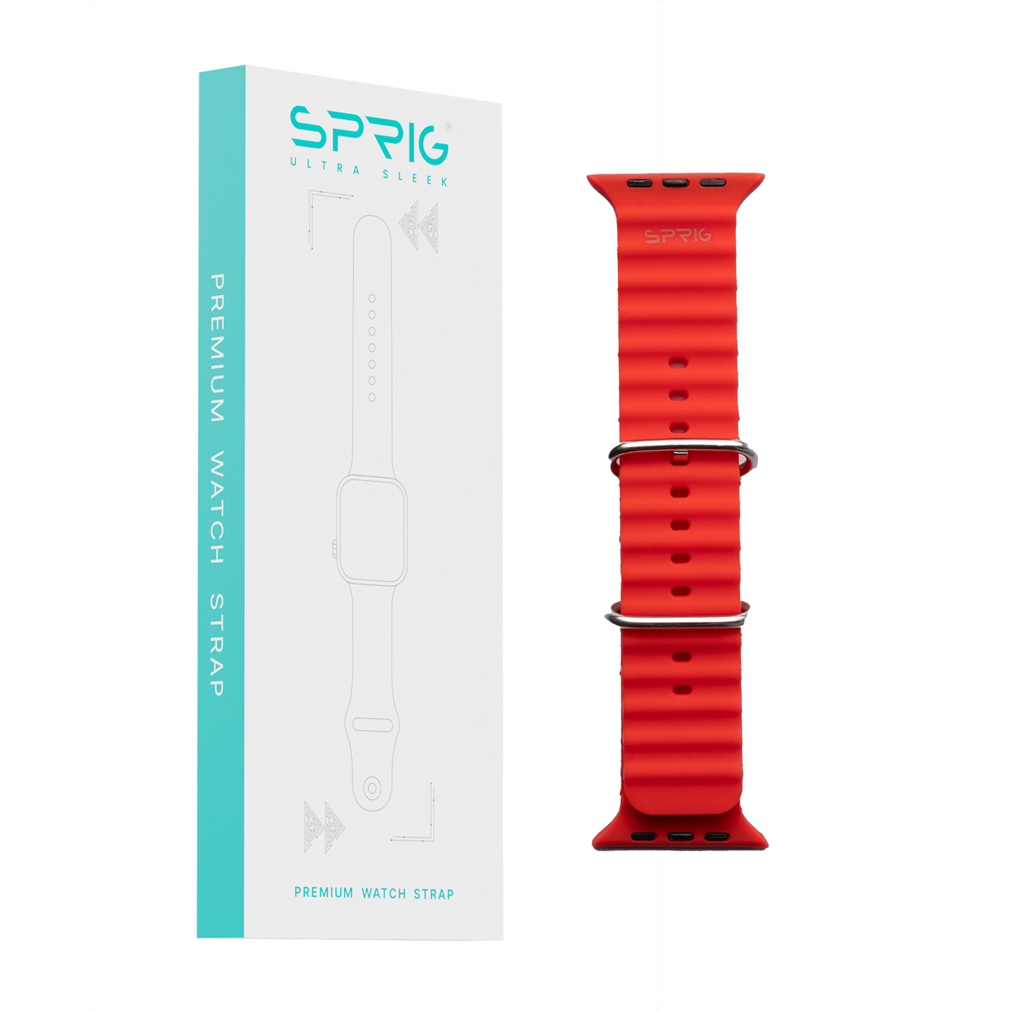Silicone Ocean Strap-Red