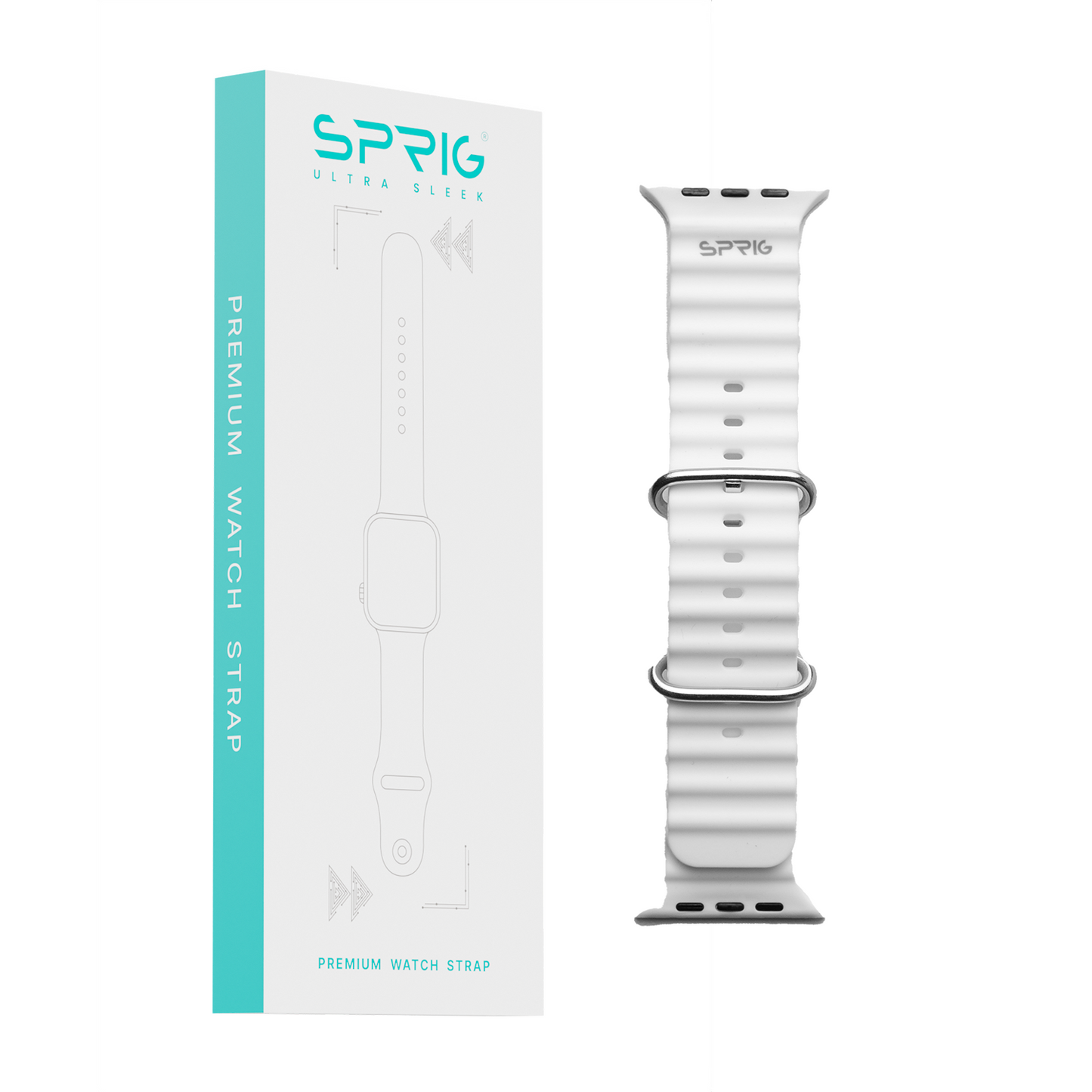 Silicone Ocean Strap-White