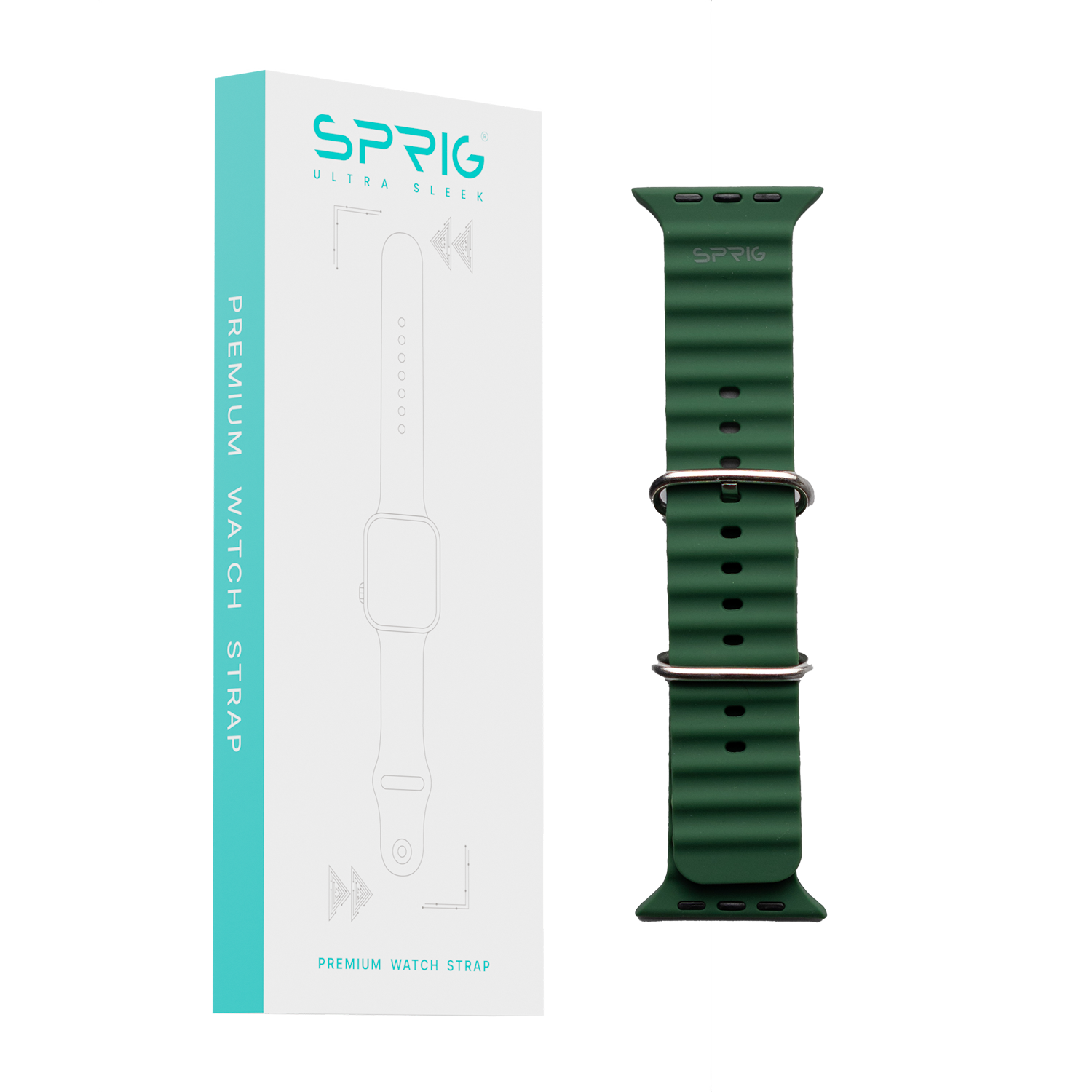 Silicone Ocean Strap-Green