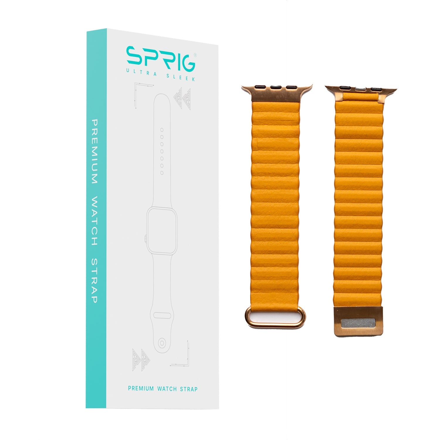 PU Leather Strap with Magnet-Brown