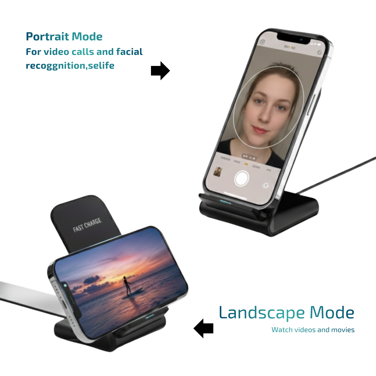 Wireless charging Stand 15W-Black