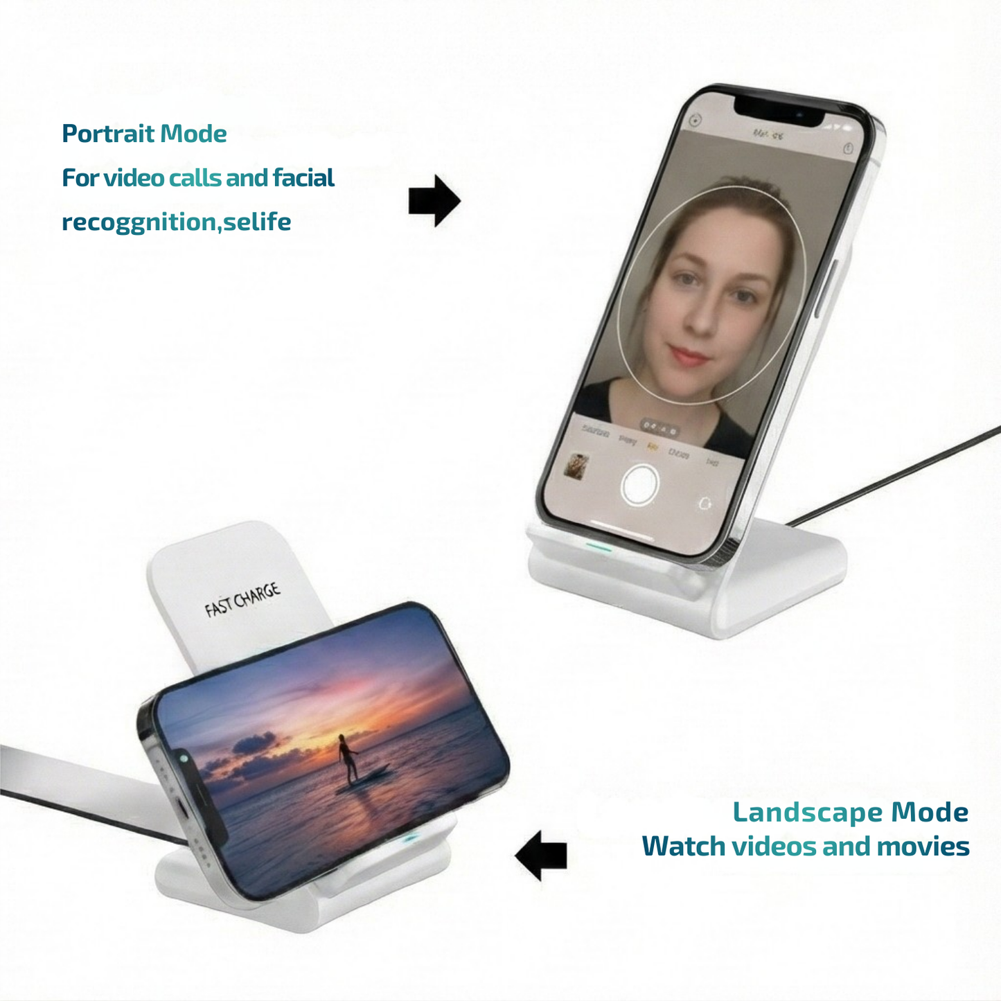 Wireless charging Stand 15W-White