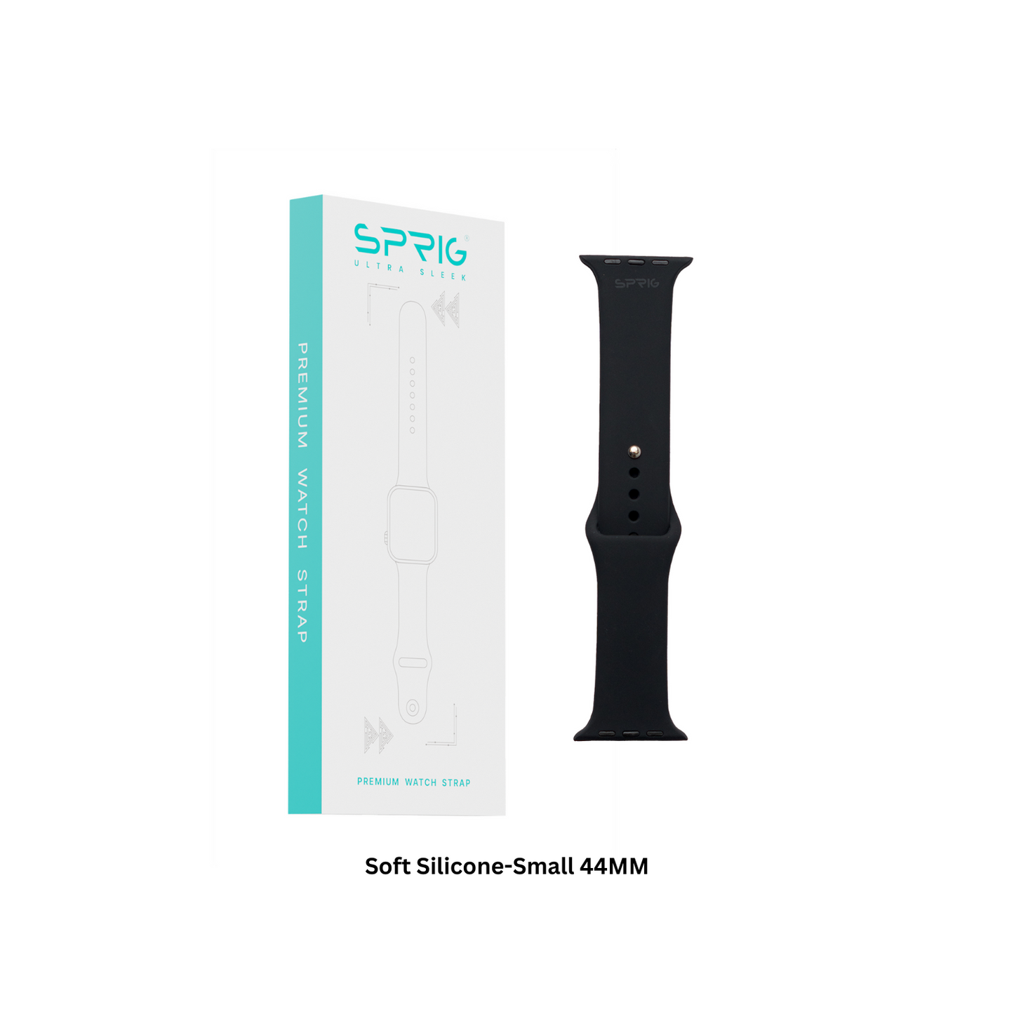 Soft Silicone-Black Small 44MM