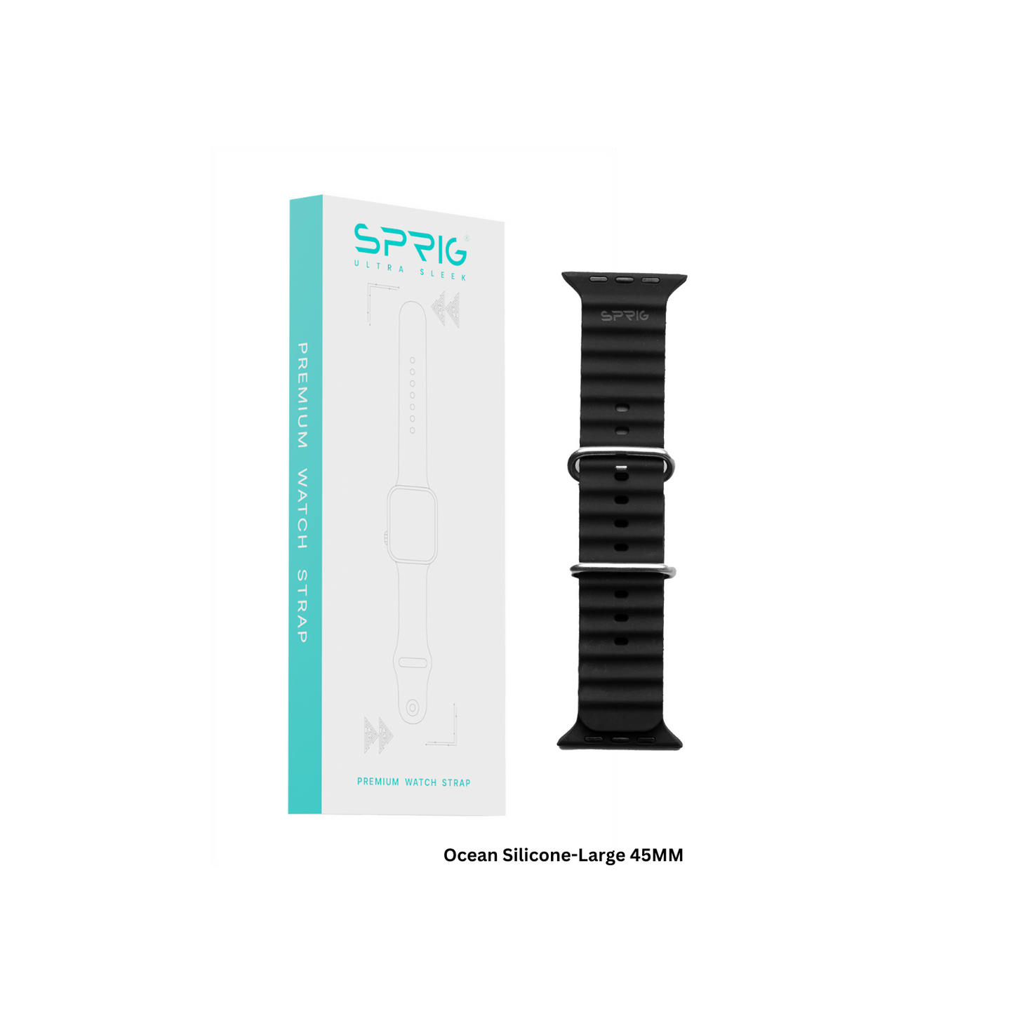 Ocean Silicone-Black Large 45MM