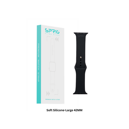 Soft Silicone-Black Large 42MM