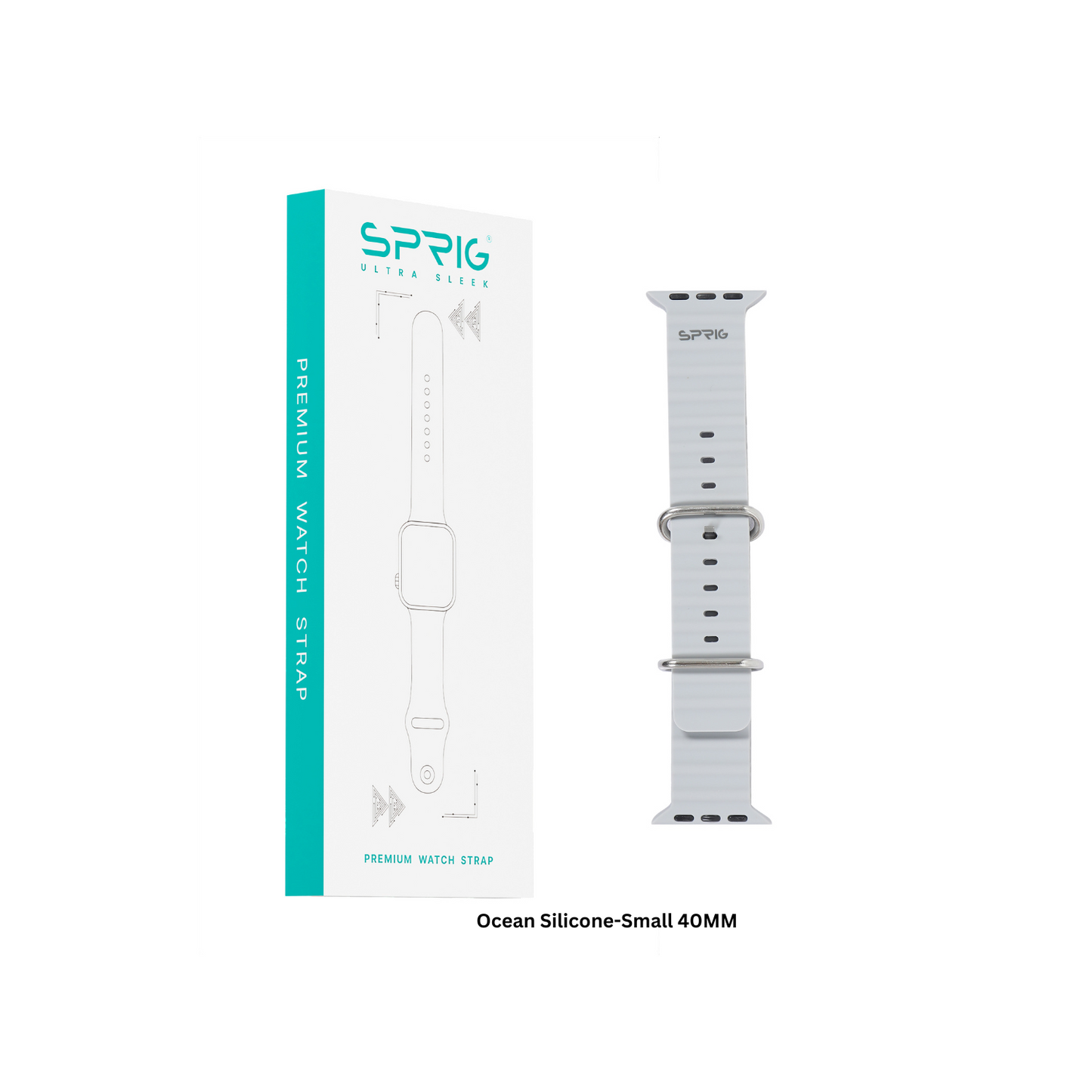 Ocean Silicone-Grey Small 40MM