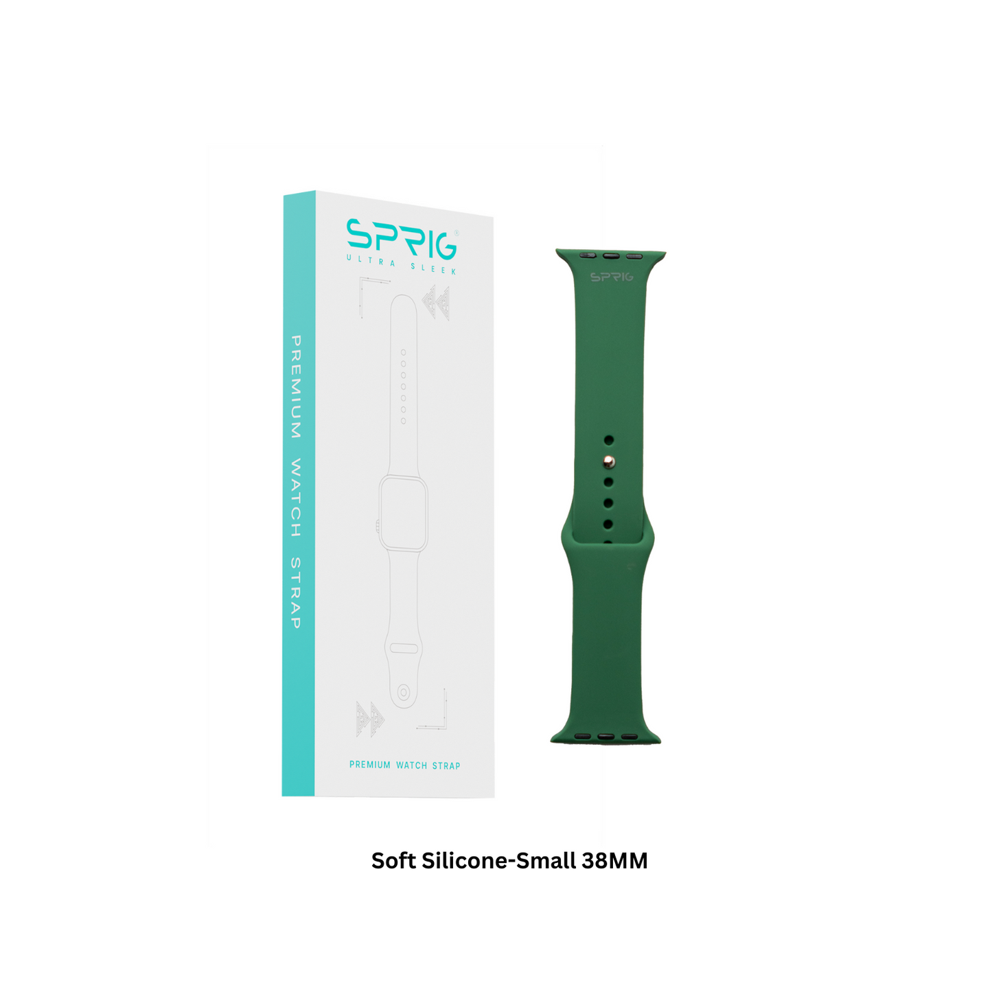 Soft Silicone-Green-Small 38MM