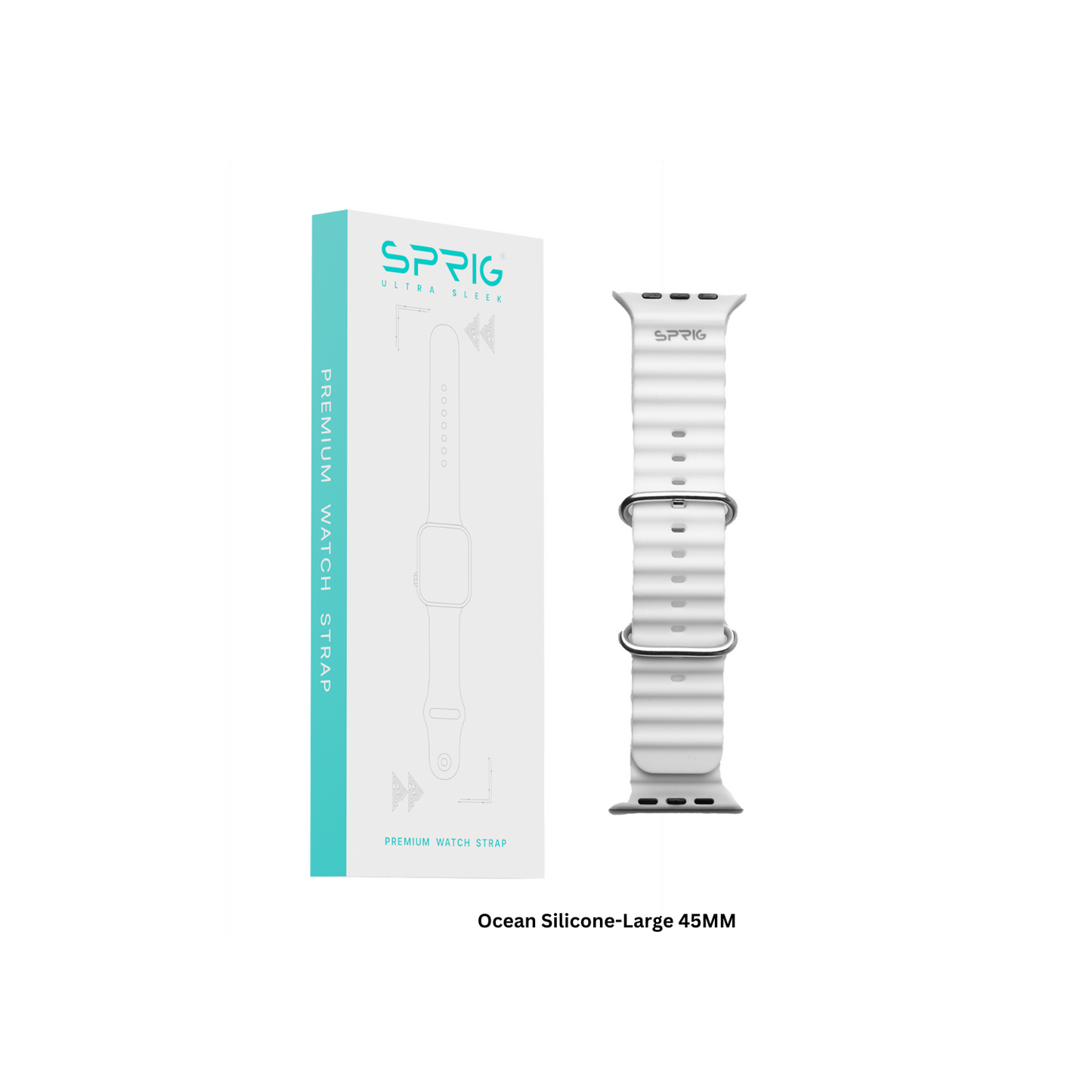 Ocean Silicone-White Large 45MM