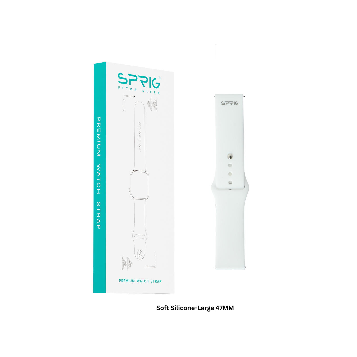 Soft Silicone-White Large 47MM
