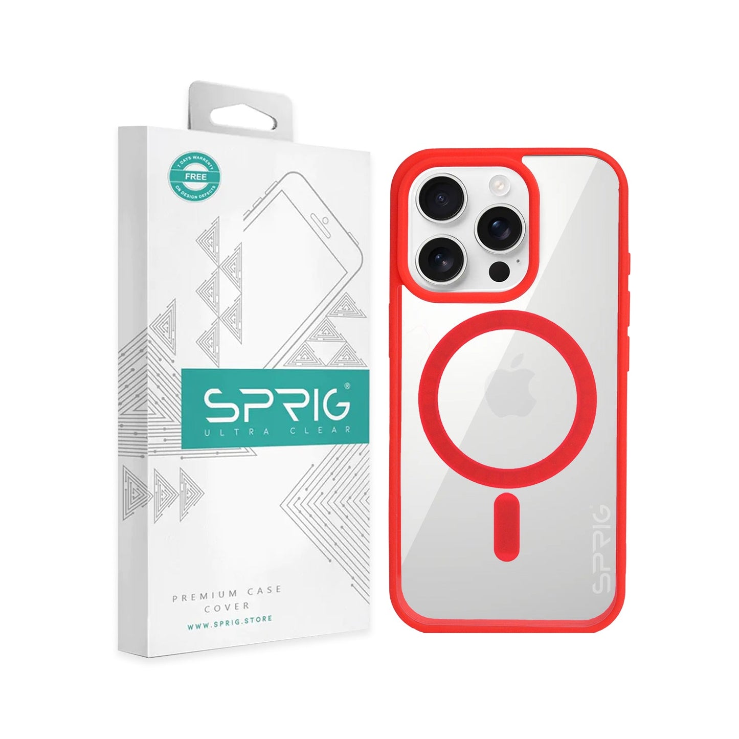 FusionMag-Red Transparent Magsafe