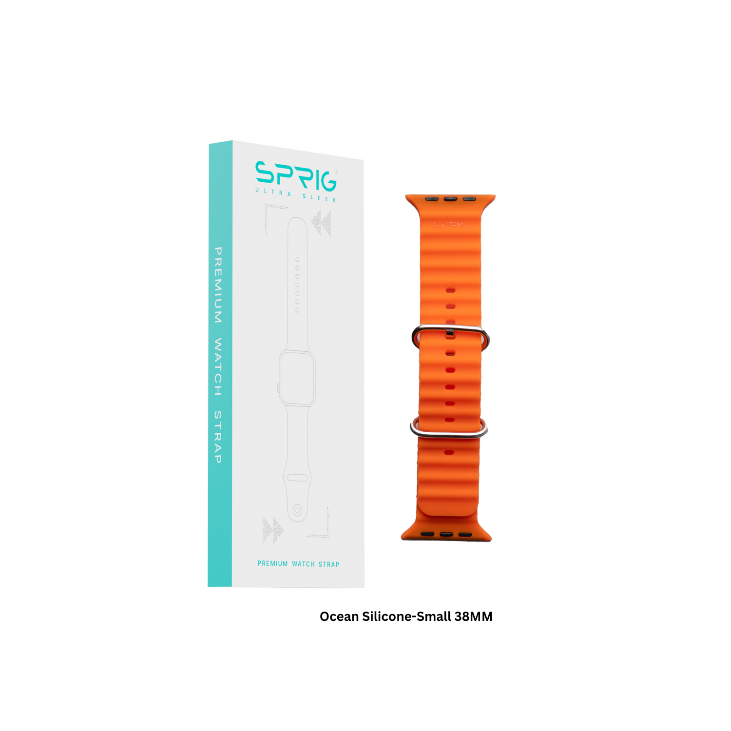 Ocean Silicone-Orange Small 38MM
