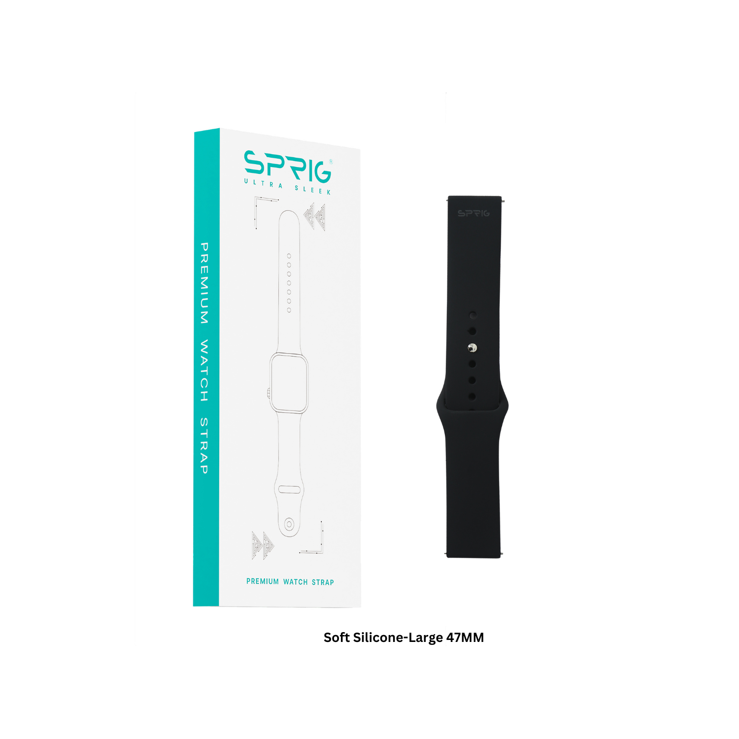 Soft Silicone-Black Large 47MM