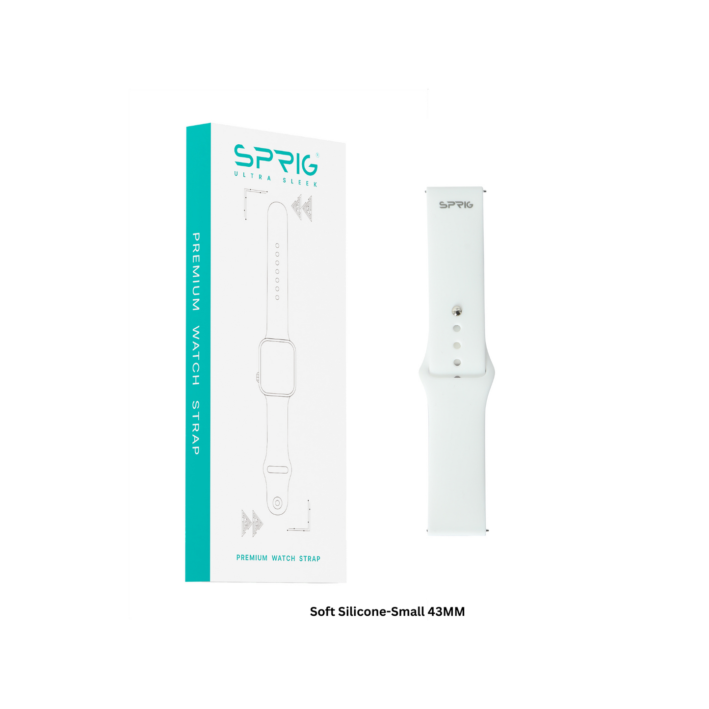 Soft Silicone-White Small 43MM