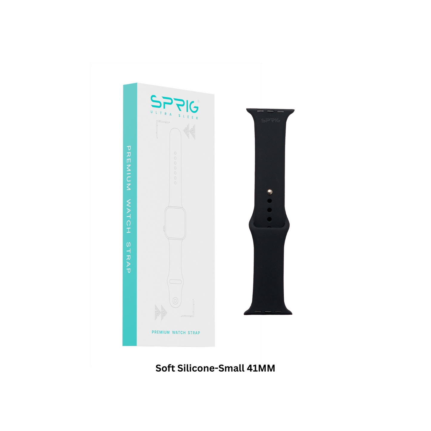 Soft Silicone-Black Small 41MM