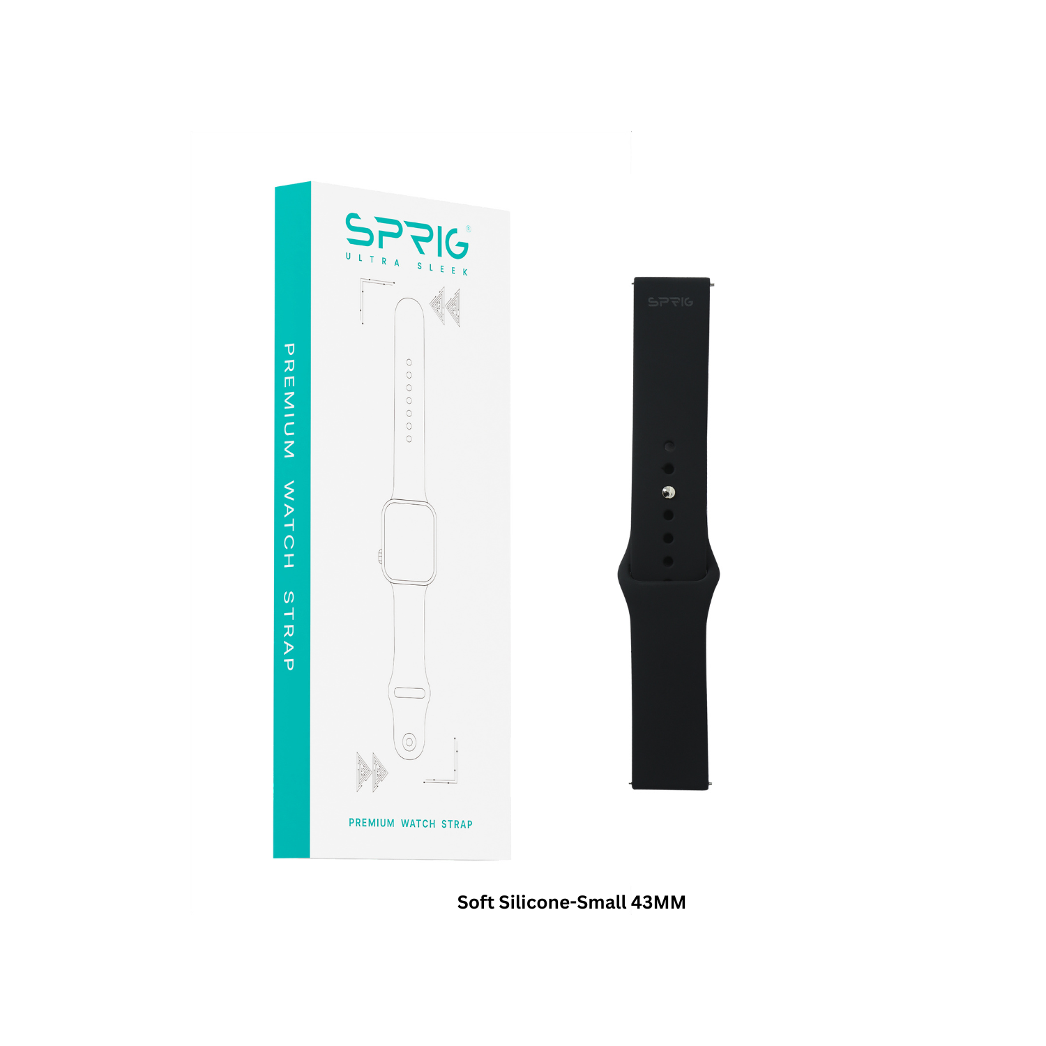 Soft Silicone-Black Small 43MM