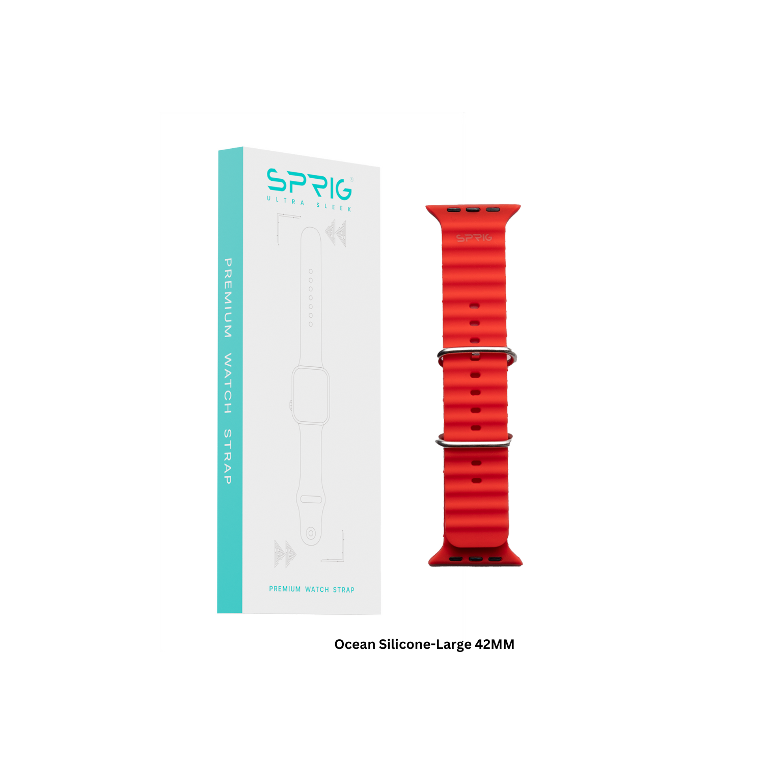 Ocean Silicone-Red Large 42MM