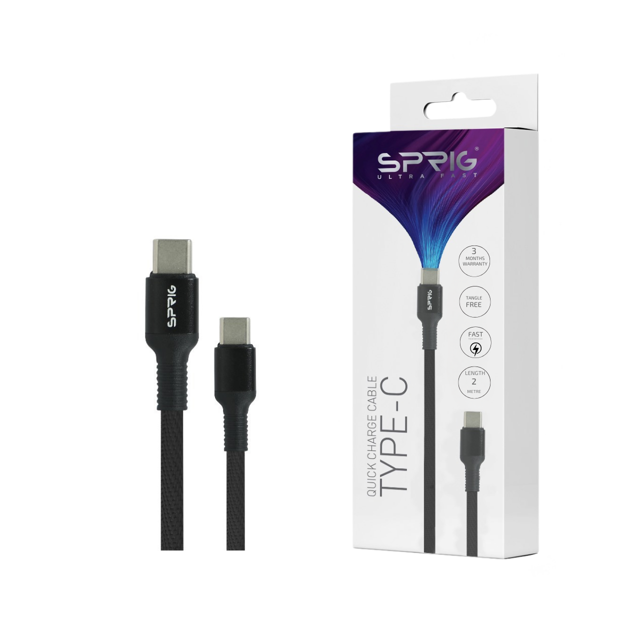 Type-C to C Cable (65W)-Black-65W