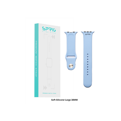 Soft Silicone-Light Blue Large 38MM