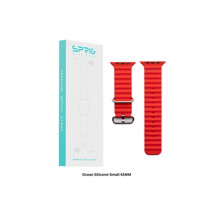 Ocean Silicone-Red Small 41MM
