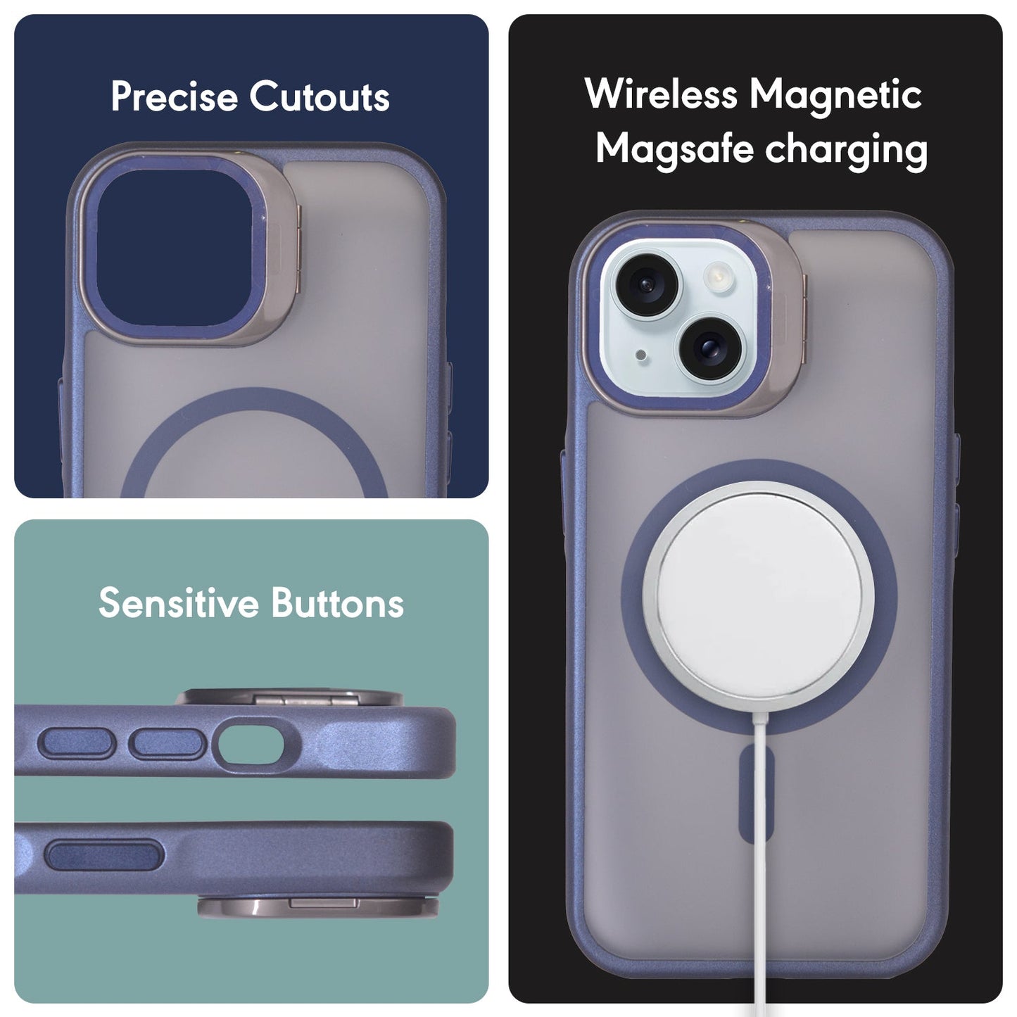 MistMag Camera Glass Stand-Dark Blue