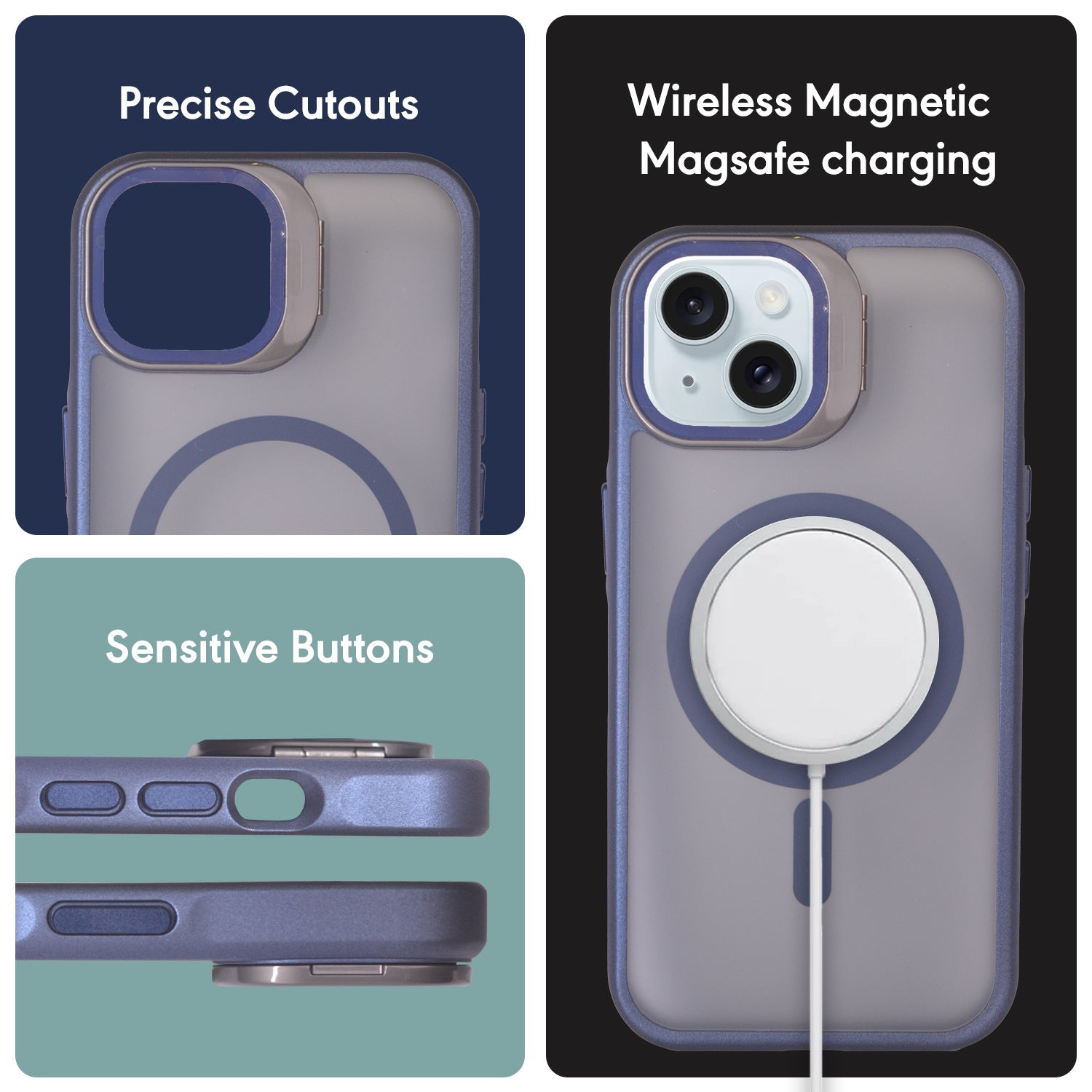 MistMag Camera Glass Stand-Dark Blue