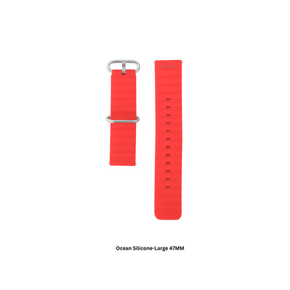 Ocean Silicone-Red Large 47MM