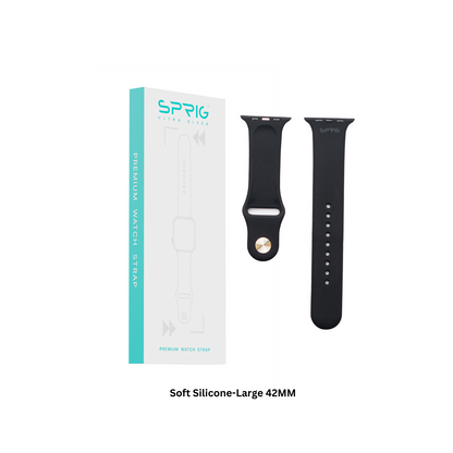 Soft Silicone-Black Large 42MM