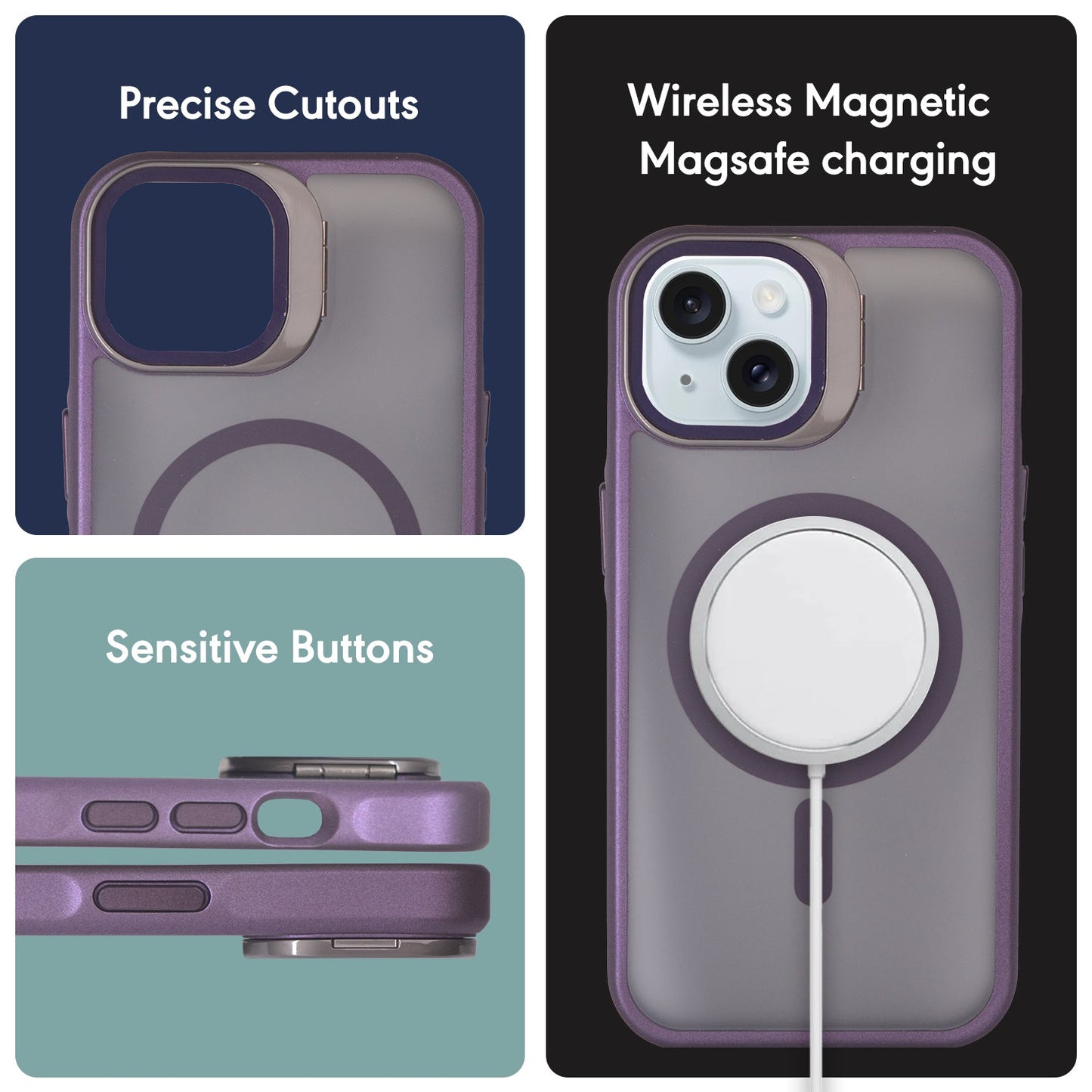 MistMag Camera Glass Stand-Dark Purple