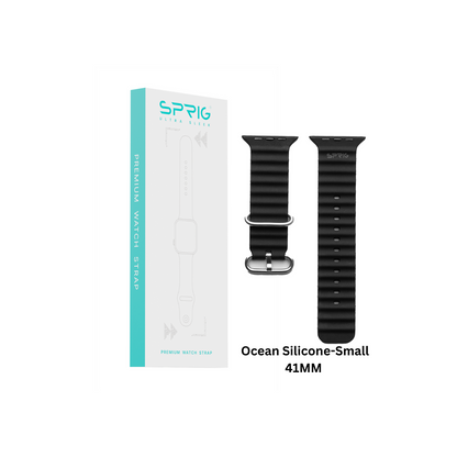 Ocean Silicone-Black Small 41MM