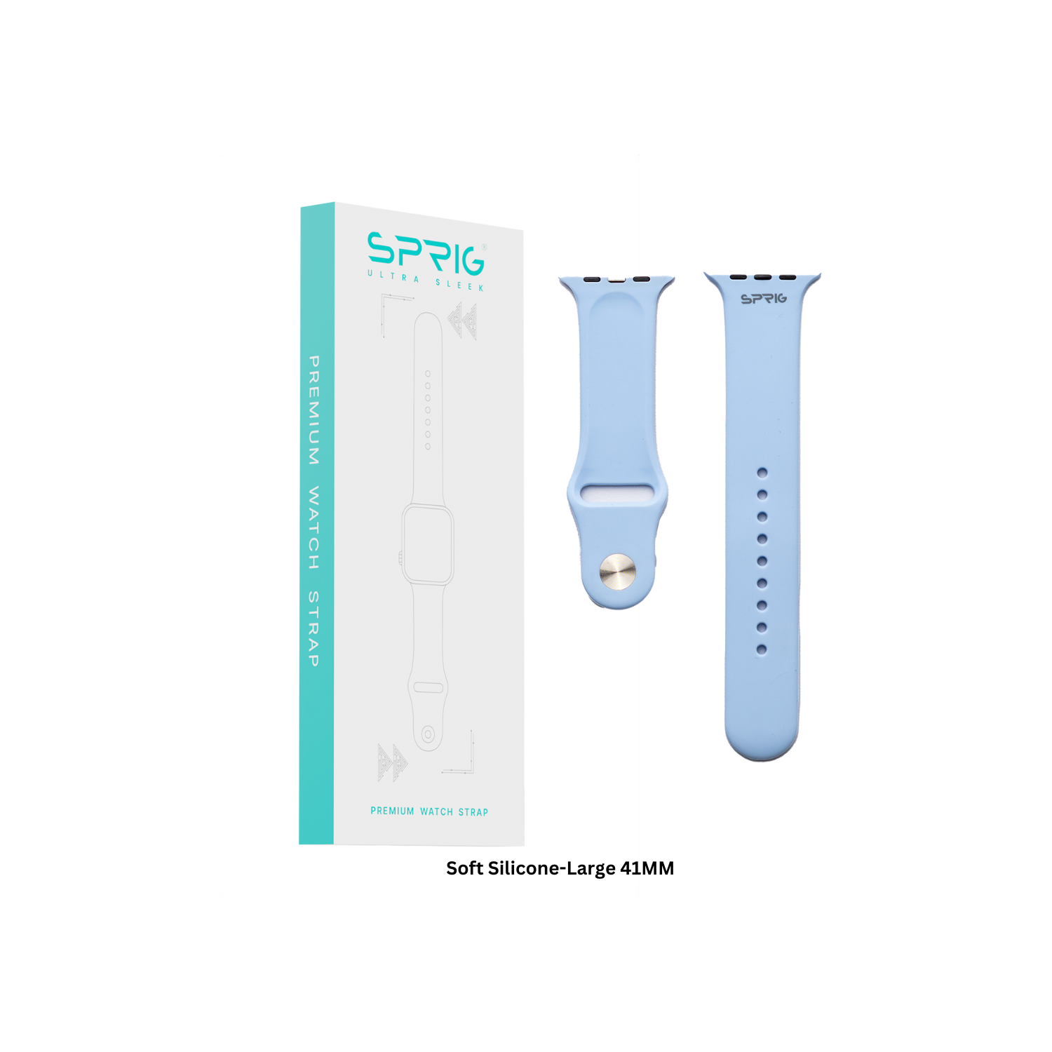 Soft Silicone-Light Blue Large 41MM