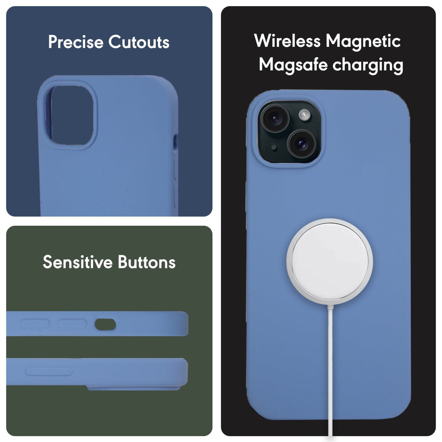 Liquid Silicon Magsafe-Denim Blue