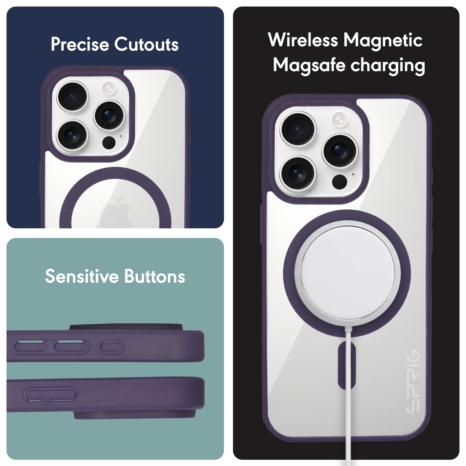 FusionMag-Dark Purple Transparent Magsafe