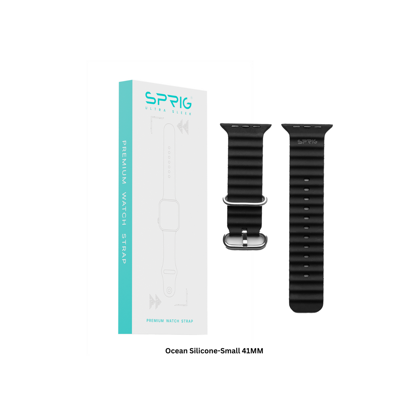 Ocean Silicone-Black Small 41MM