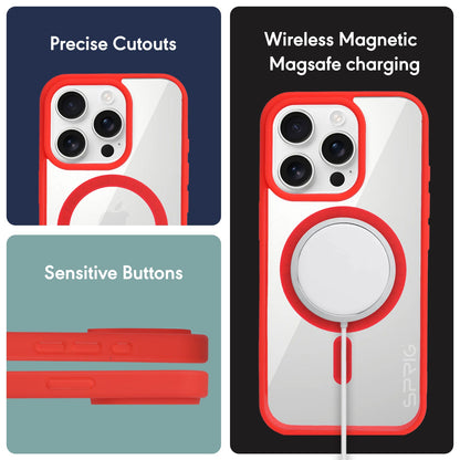 FusionMag-Red Transparent Magsafe